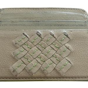 Bottega Veneta Taupe 6 Card Slot Unisex Wallet